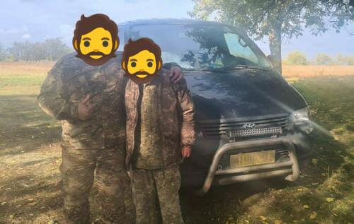 Auto on sotilaskäytössä Ukrainassa
